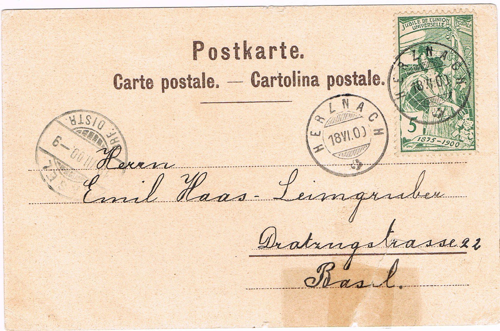 Ansichtskarten: Bundesrat im Jahr 1900 – Gebraucht aus Buchs AG von Baerfisch 1
