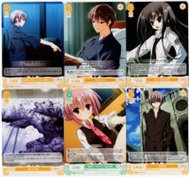 6 diverse Weiss Schwarz Karten aus der Serie Rose Makura