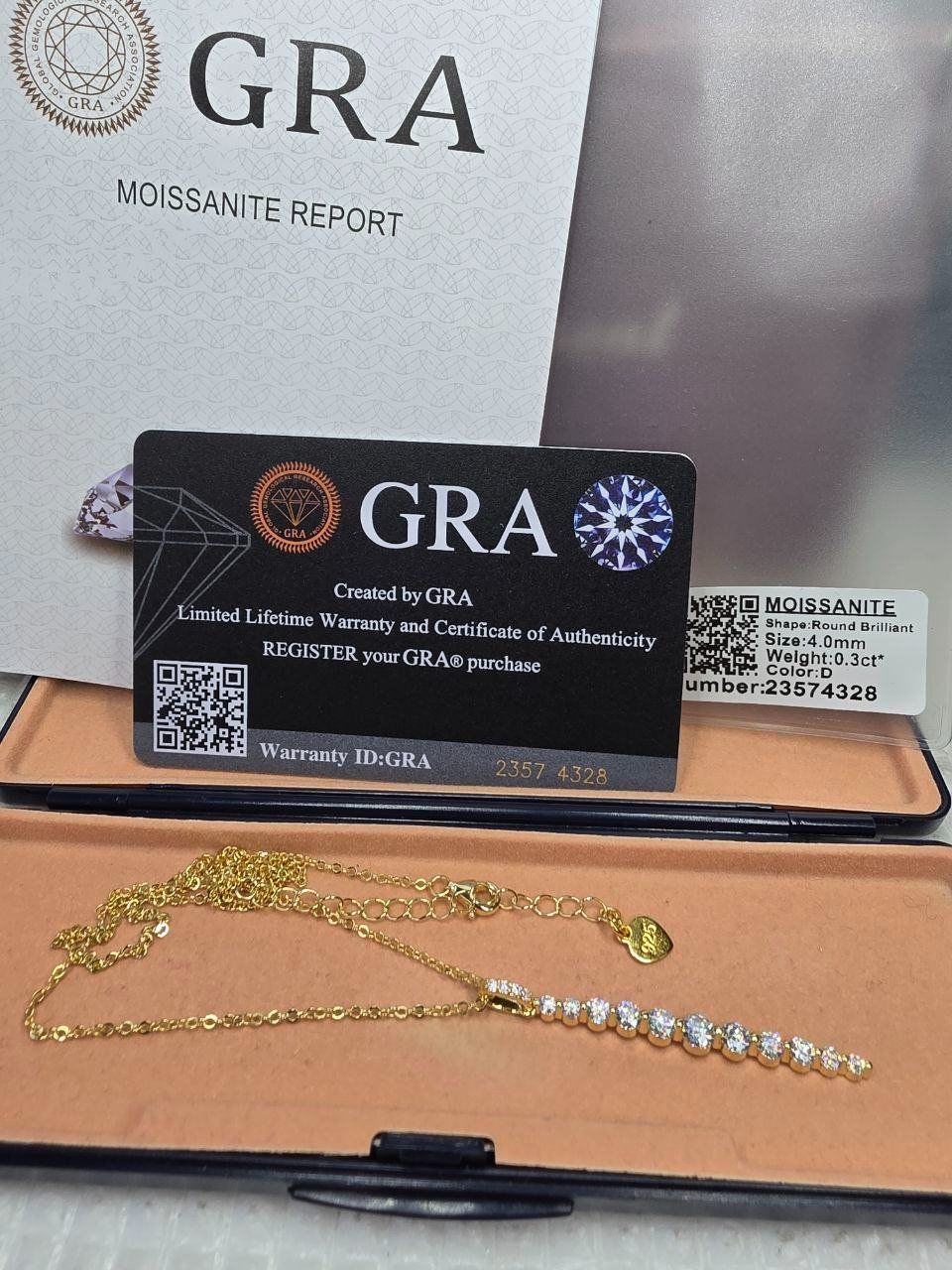 Ketten: Collier argent avec diamants de moissanite certifiés – Neu und originalverpackt aus Reconvilier von Tsma67 7