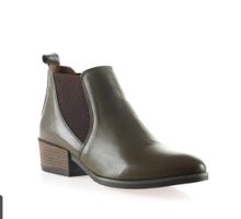 Olive green chelsea anckle boots