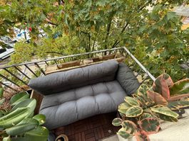 Balkonsofa aus Europaletten inkl. Kissen