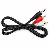 3,5 mm AUX auf 2x RCA Cinch Kabel 93 cm