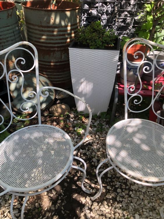 Verkaufe 2 Vintage Metallstühle 1960 Kaufen auf Ricardo