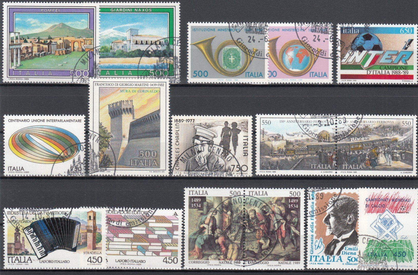 Tous les timbres: Italien 1989 mit ET – D'occasion à Bürglen TG par StampGraf 2