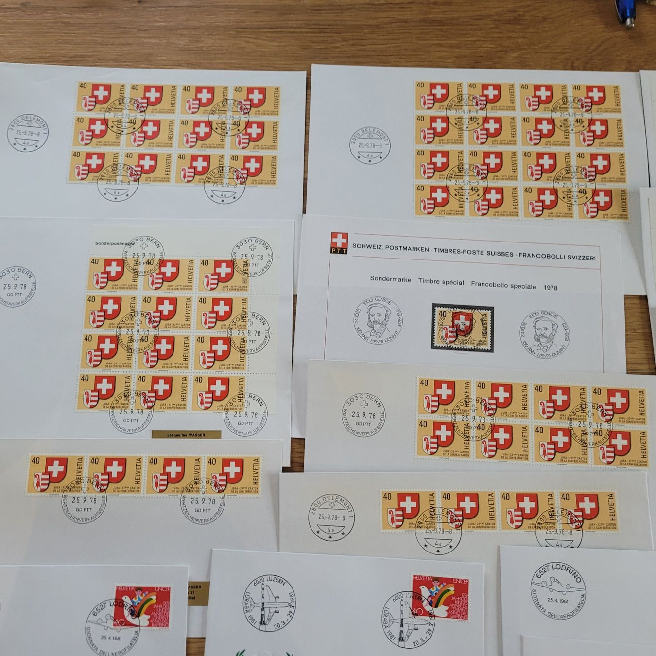 Alle Briefmarken: Lot de documents Jura – Gebraucht aus Biel/Bienne von Destockweb 3