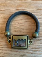 Joli bracelet vintage avec bracelet en cuir