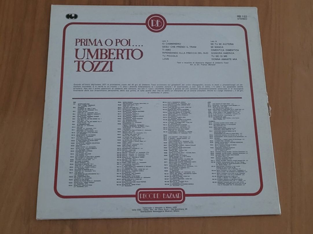 Vinyles: LP Umberto Tozzi – D'occasion à Martigny par MZ-67 1