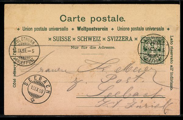 Cartoline postali: Litho Solothurn, Kurhaus Weissenstein, P – Usato da Berlin venduto da bartko-reher 1