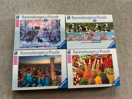 4 Ravensburger Puzzles ,1000 Teile