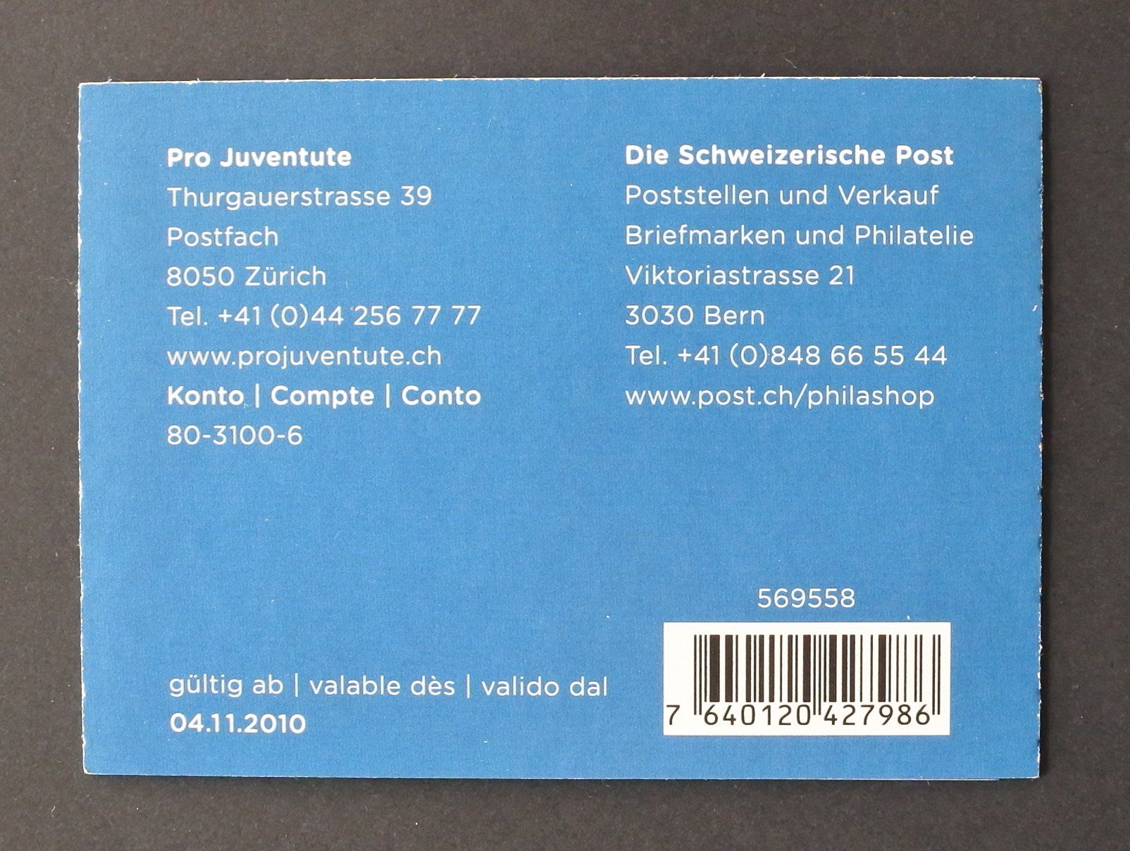 Tutti i francobolli: 2010 Pro Juventute Markenheftchen ** – Nuovo (secondo la descrizione) da Lugano venduto da fc2017 1