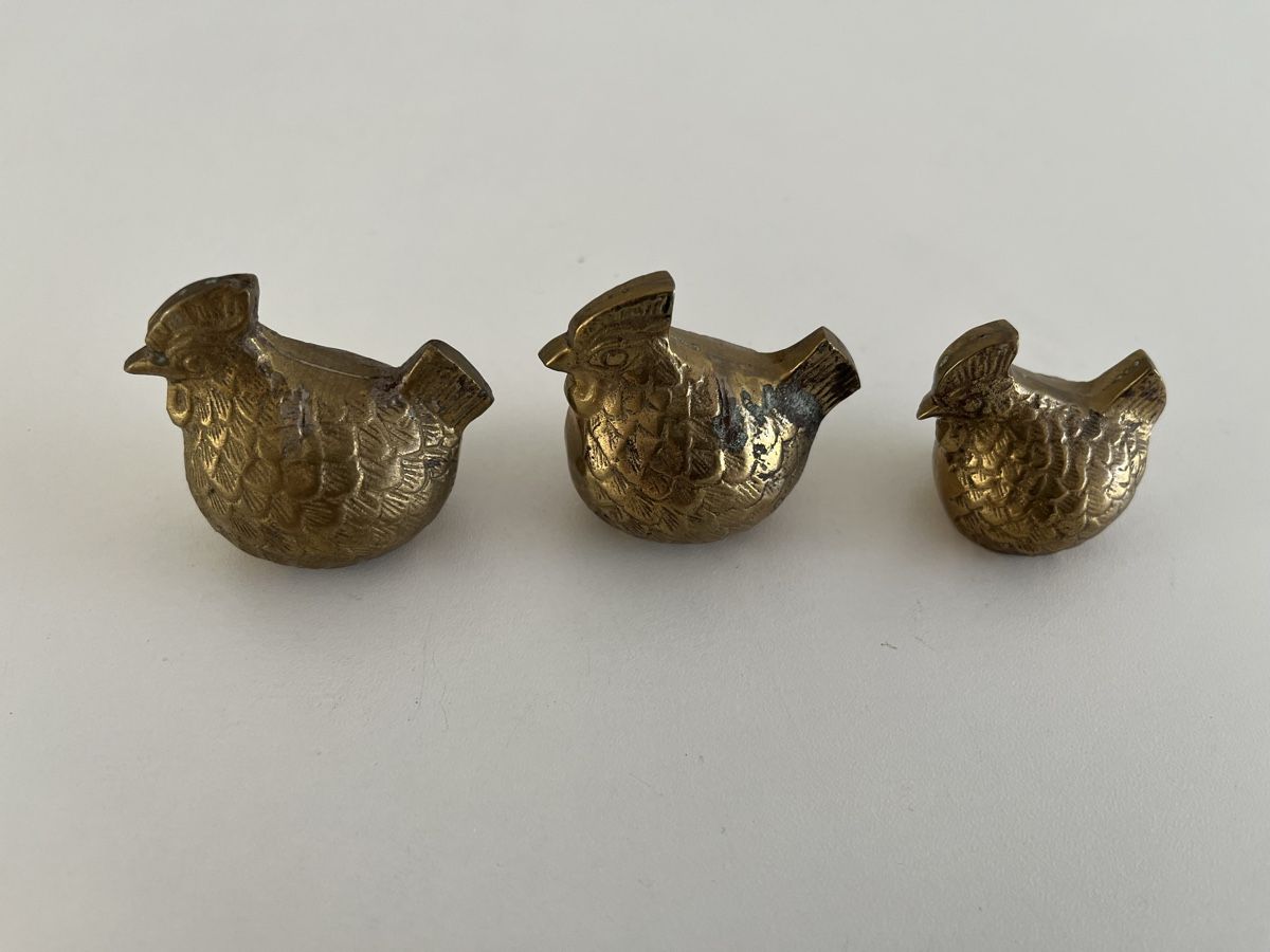 Figuren: 3Stk. Vintage Hühner aus Messing  – Gebraucht aus Wetzikon ZH von seli03 2