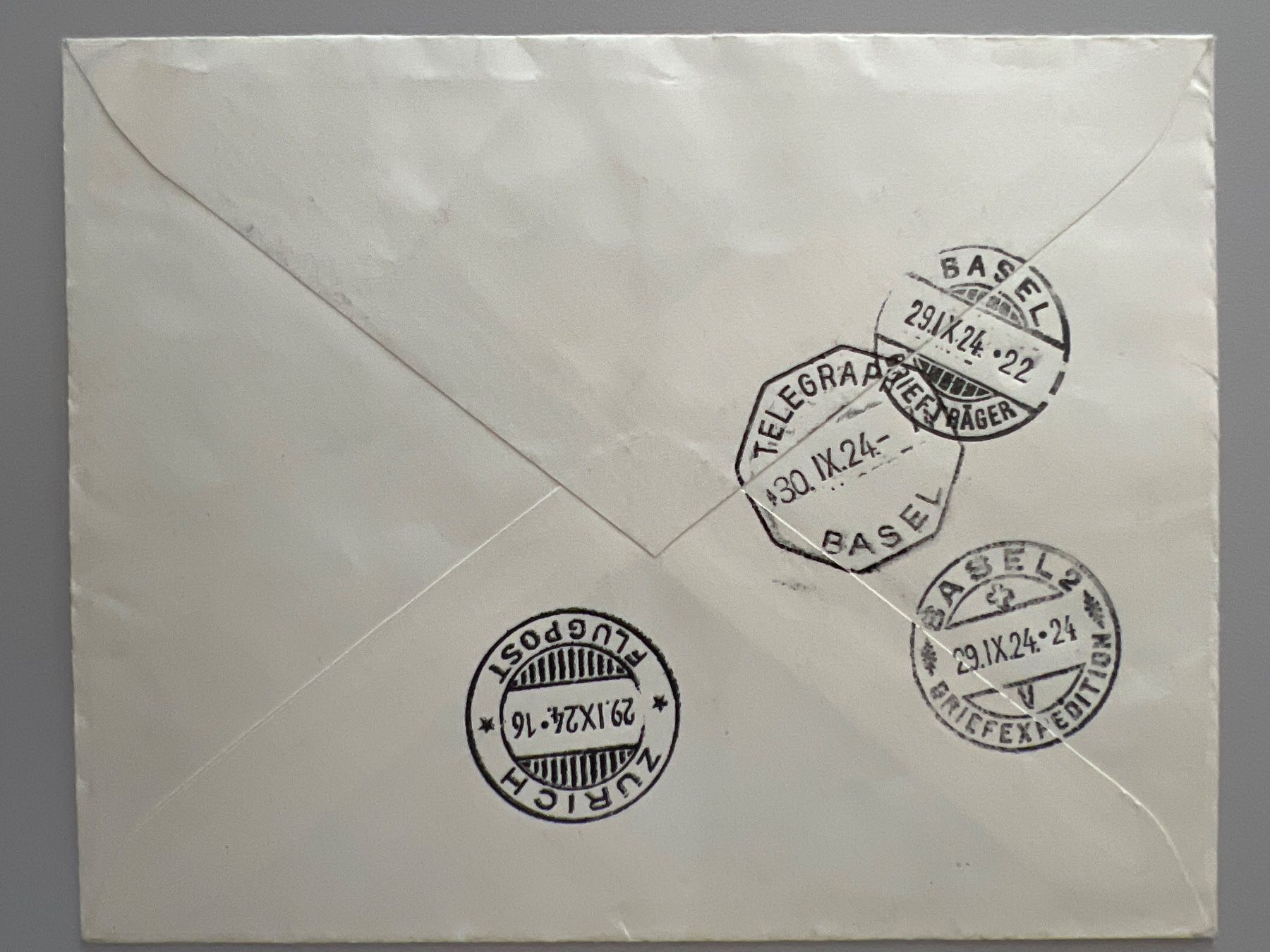 Tutti i francobolli: Flugpostbrief Comptair Lausanne 1924 CS5 – Usato da Buchrain venduto da wmm 1