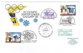 Brief mit Versch. Stempel Olympic Games Calgary 88 ab 1.00