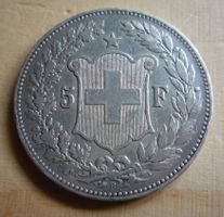 5 Franken 1889, vz, Kat. 400.--