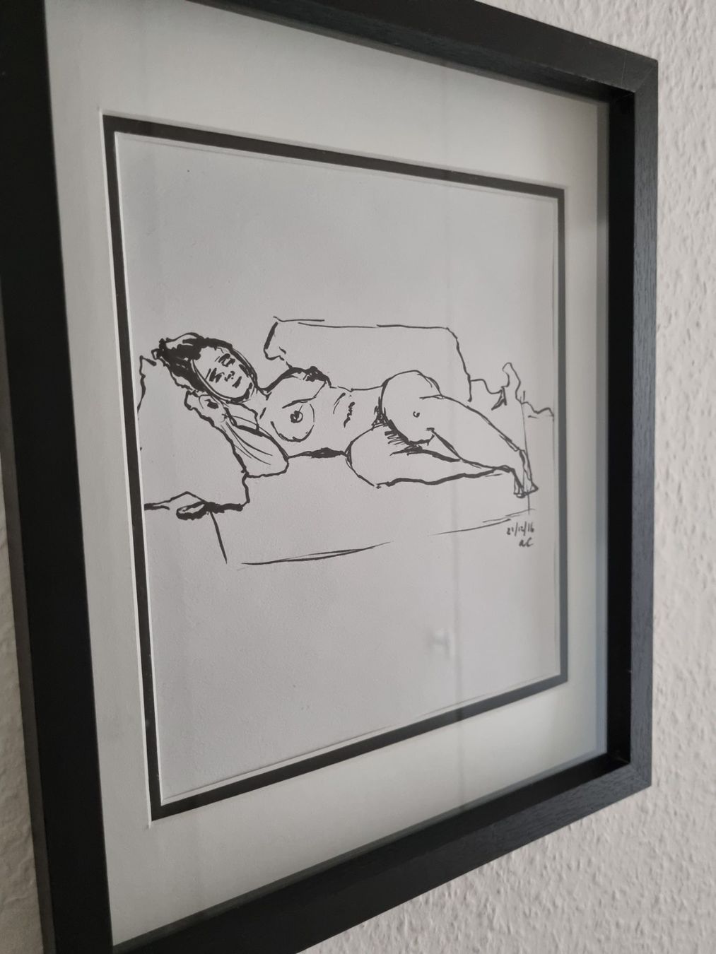 Gemälde: Beau petit nu moderne. Encre de chine. – Gebraucht aus Grand-Lancy von Evelyne010 2