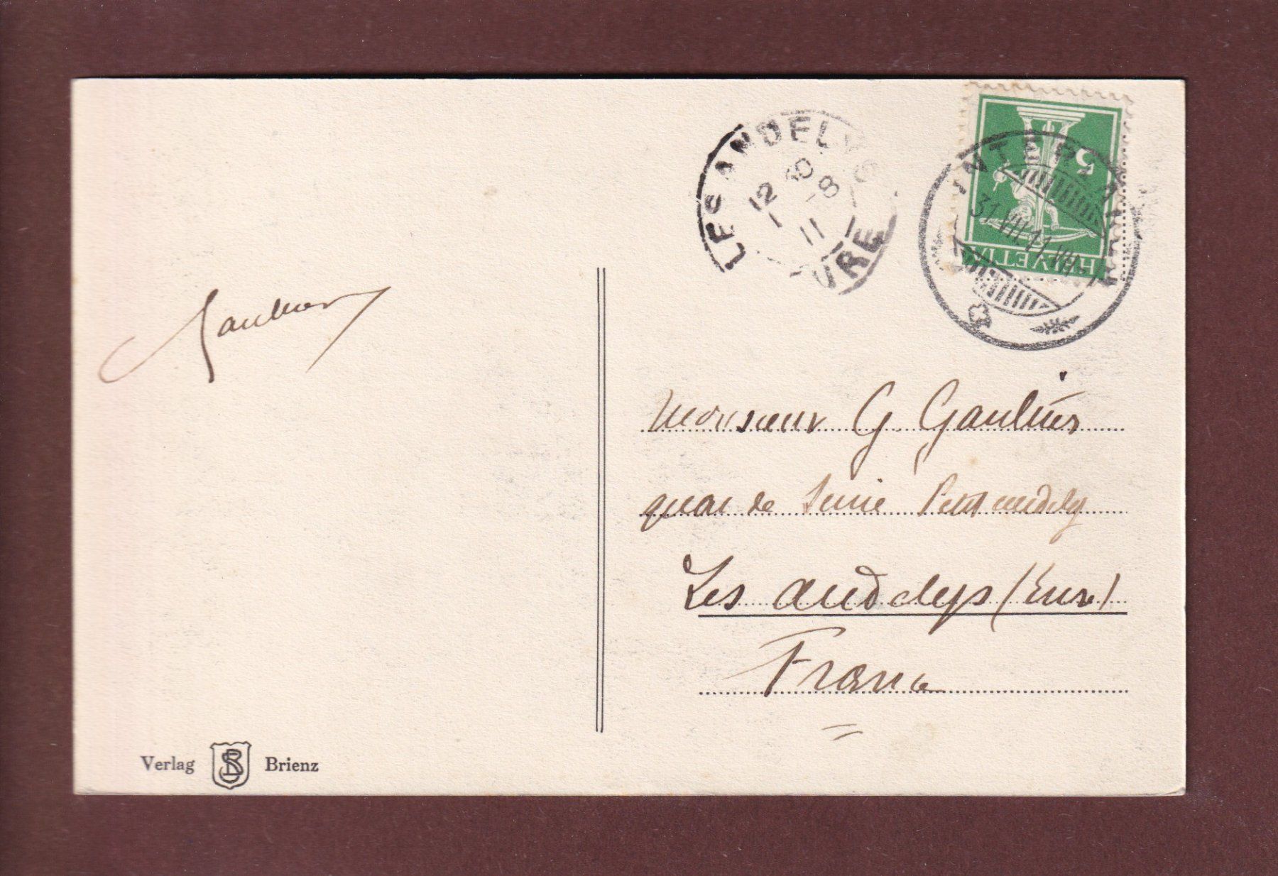 Cartoline postali: INTERLAKEN - Höheweg - Jungfrau - 1911 – Usato da Pully venduto da nicecards 1