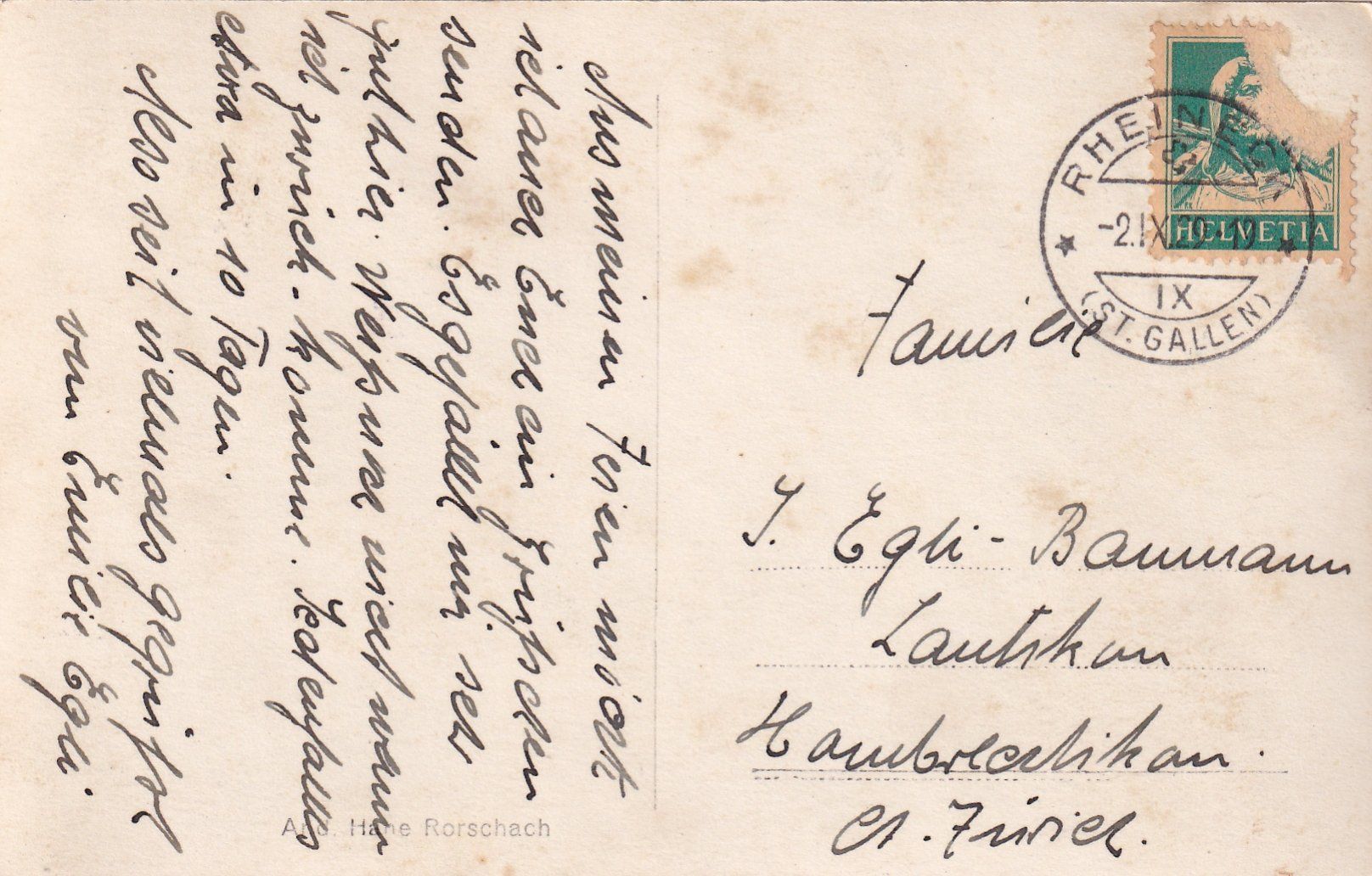 Ansichtskarten: Rheineck - Erhohlungsheim Sonnenheim /ba – Gebraucht aus Hombrechtikon von Rudolf07 1
