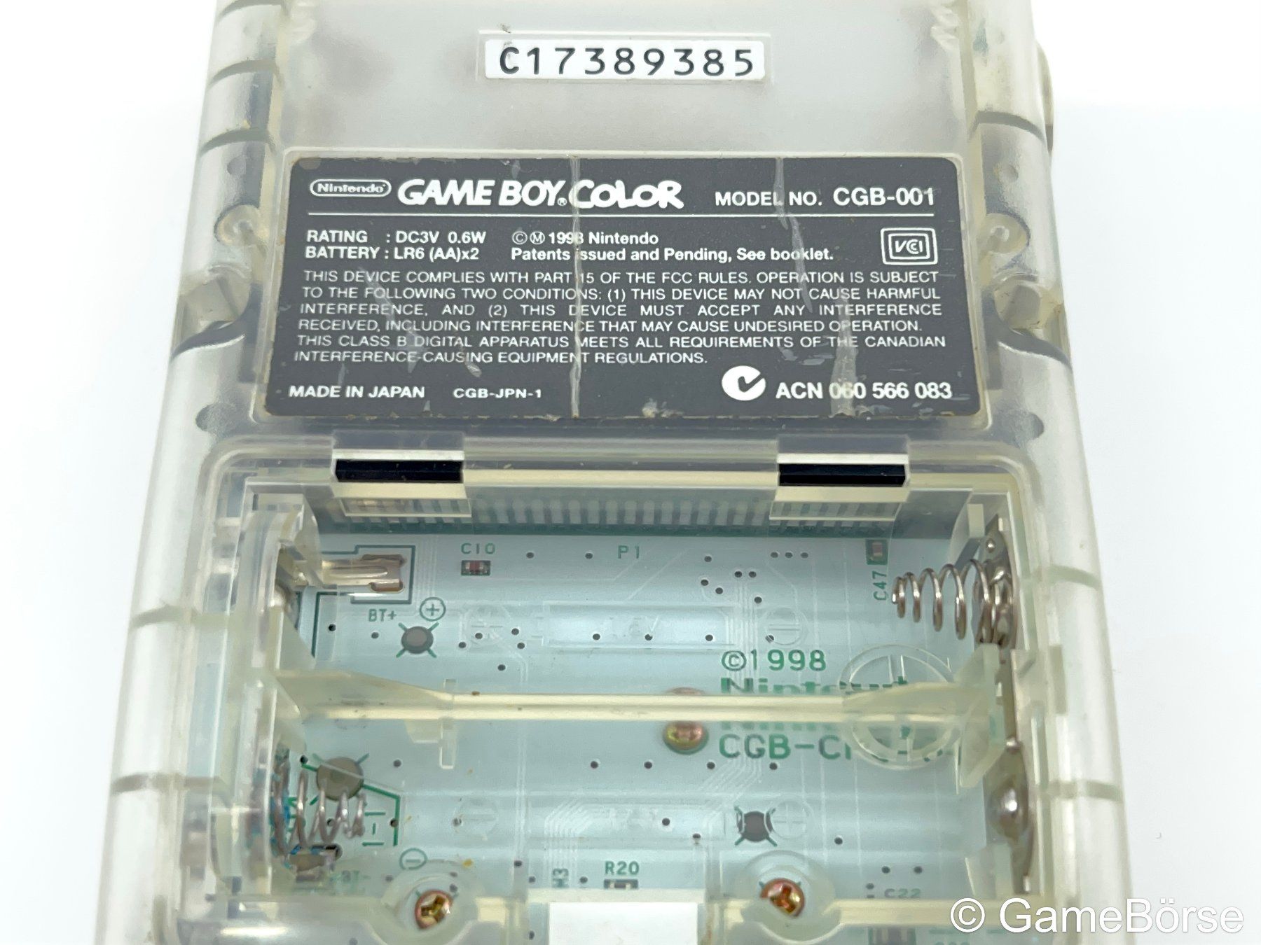 Nintendo Console: GBC Nintendo Gameboy Color Transparent – Usato da Stettfurt venduto da GameBoerse 1