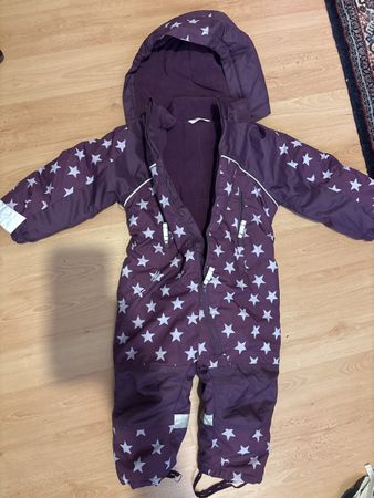 Winter Overall mit Sternenmuster, Grösse 86/92, Top Zustand