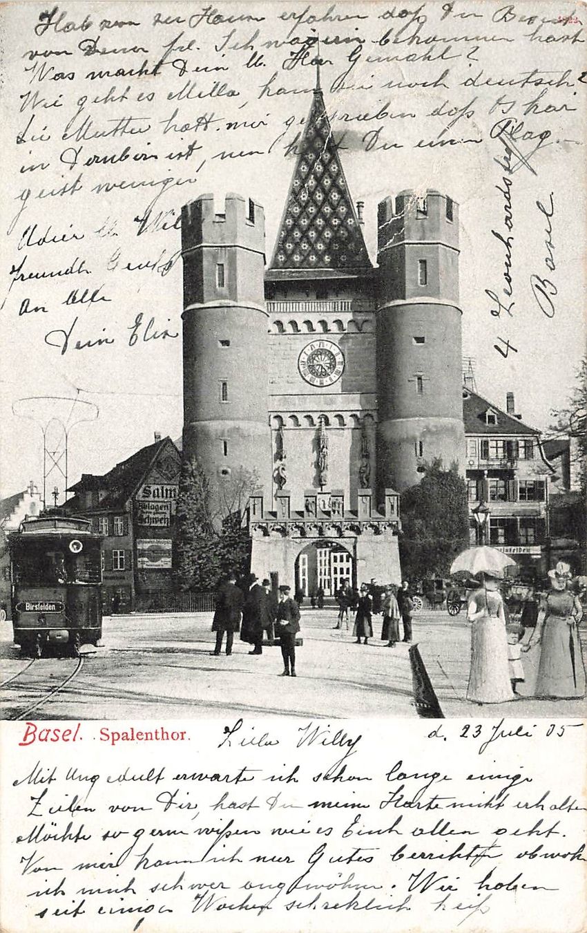 Cartoline postali: Basel anime tram Straßenbahnen – Usato da Biasca venduto da Blenio71