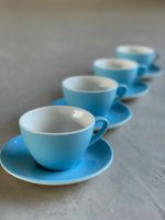 4x Rössler Porzellan Kaffeetassen + Tassenteller (FABRIKNEU)