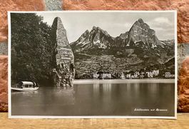 Schillerstein mit Brunnen - Vierwaldstättersee