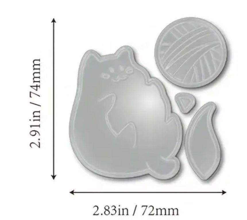 Sciablone: Katze mit Wollknäuel - Stanzschablone – Nuovo e nell'imballaggio originale da Frenkendorf venduto da jazzplatten 1