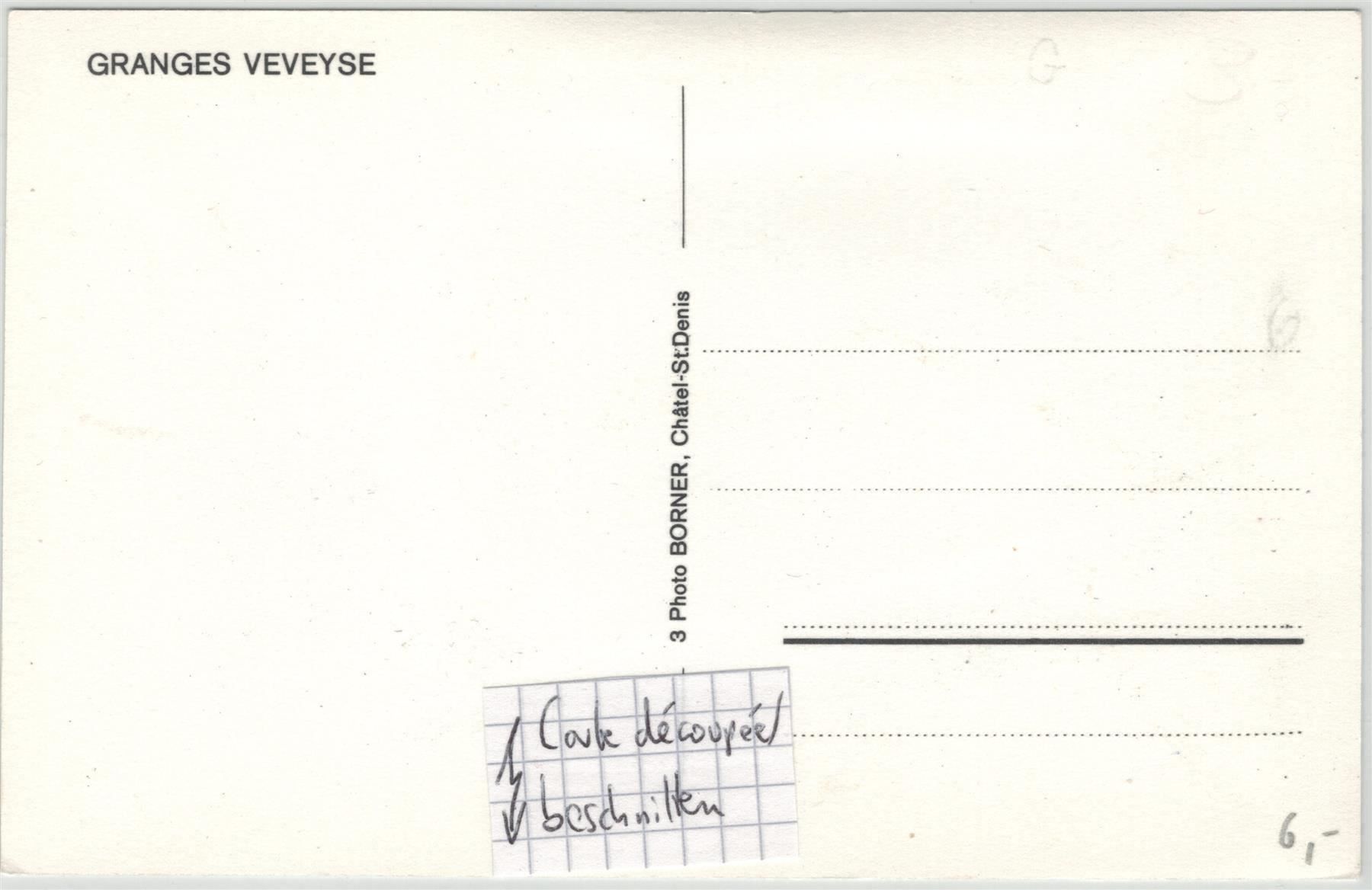 Cartoline postali: FR 40 Granges Veveyse – Difettoso da Fribourg venduto da philafri 1