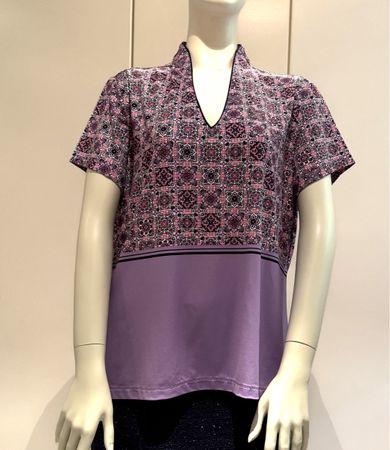 T-shirt Femme Ger Shark, taille 42 ,violet motif, Été.
