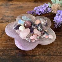 ✲ Fluorit Blumen Schale✲ 197g / 101mm Fluorite Bowl