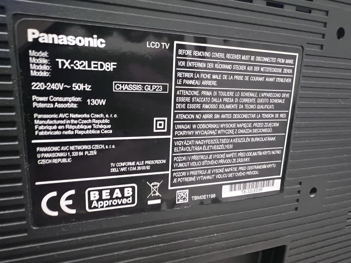 Panasonic Fernseher: Tv Panasonic TX32LED8F – Gebraucht aus Zürich von Cinzia7 1
