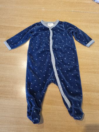 Schlafanzug H&M marineblau gepunktet Grösse 62 guter Zustand