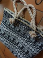 Strandtasche mit Elefantenmuster,  ungebraucht