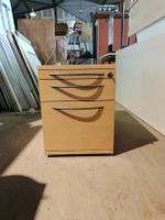 Rollcontainer Holzoptik mit drei Schubladen gebraucht