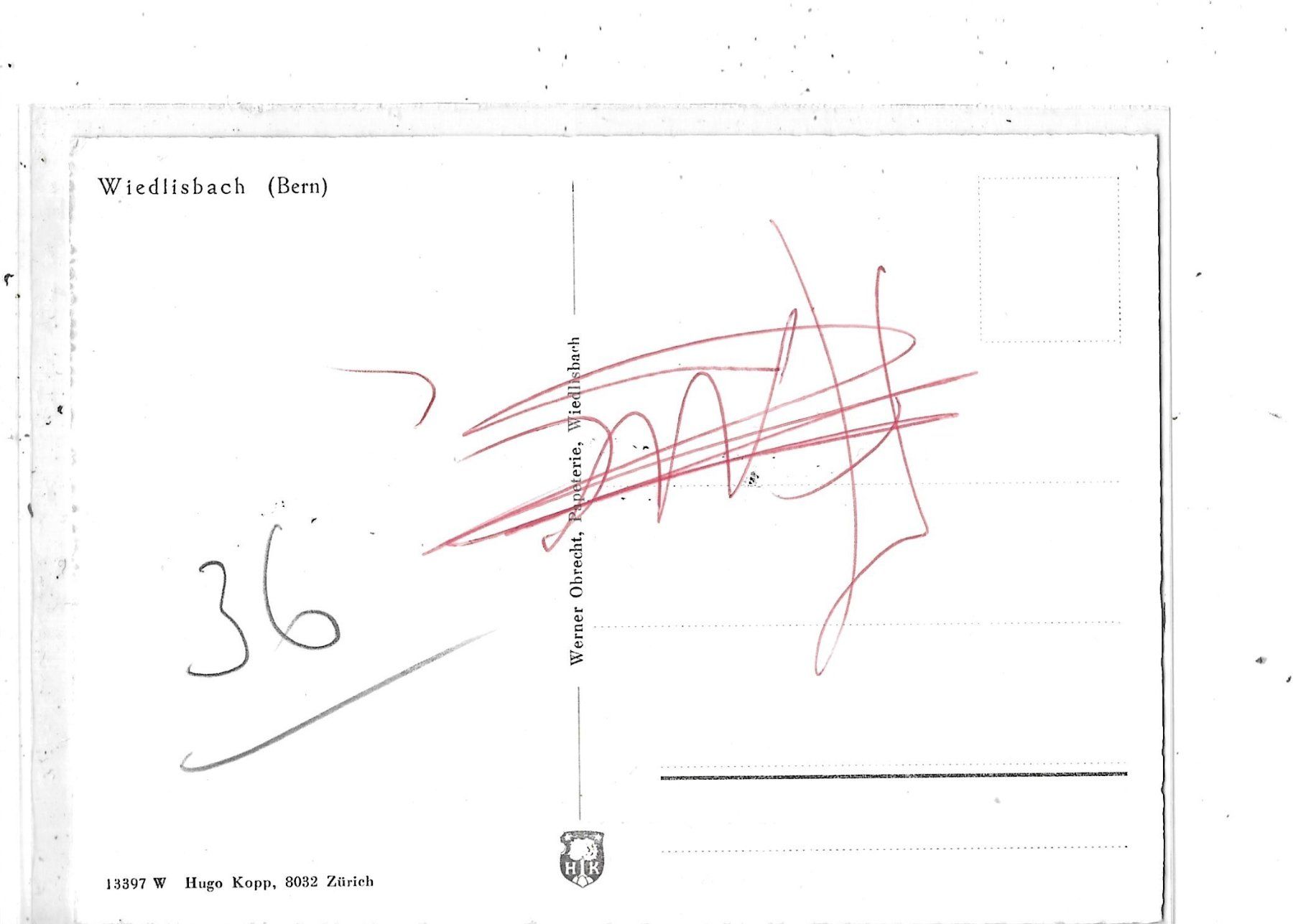 Cartoline postali: BE Wiedlisbach – Usato da Schocherswil venduto da Wilare 1