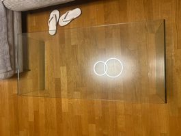Couchtisch aus Glas / Glass Coffee Table (110x50 cm) - Sehr