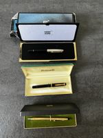 Set penne Montblanc, Pelikan, Cross con astucci