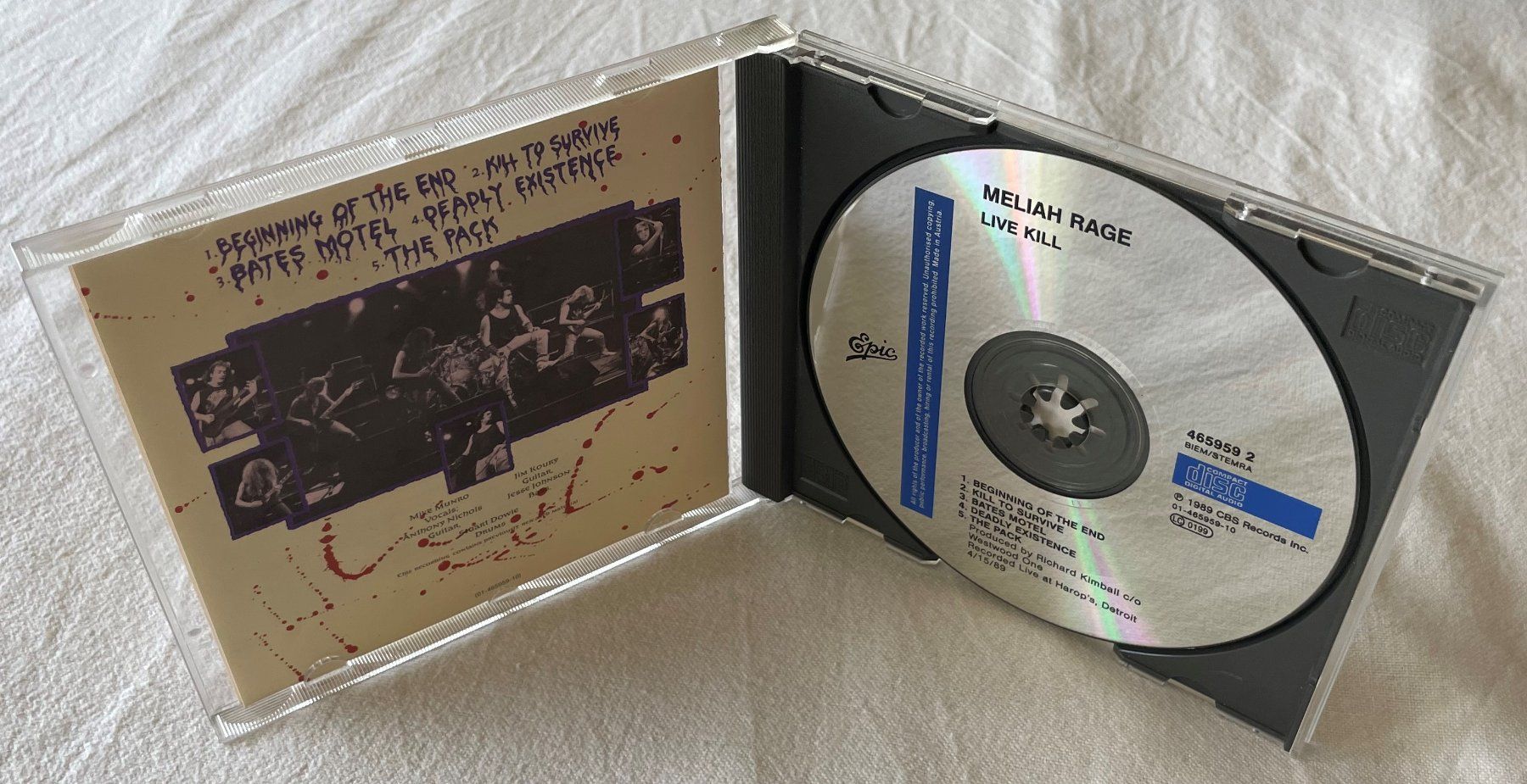 CDs: Meliah Rage – Live Kill - CD - 1989 - First Press – Gebraucht aus Uster von Zardodel 3