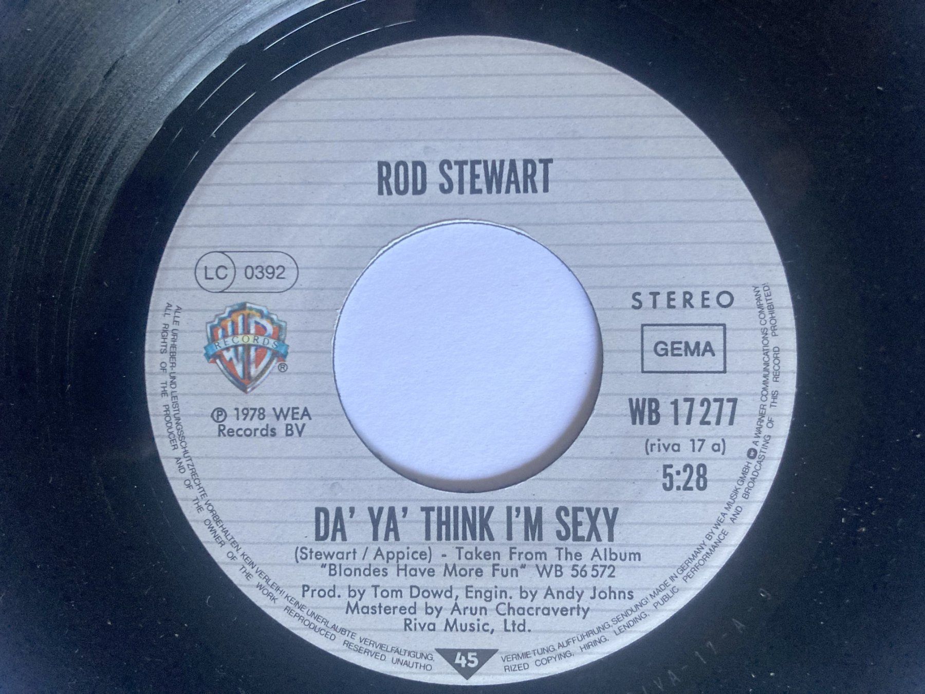Vinyles: ROD STEWART - DA' YA' THINK I'M SEXY – D'occasion à Bottens par hotter-than-hell 2