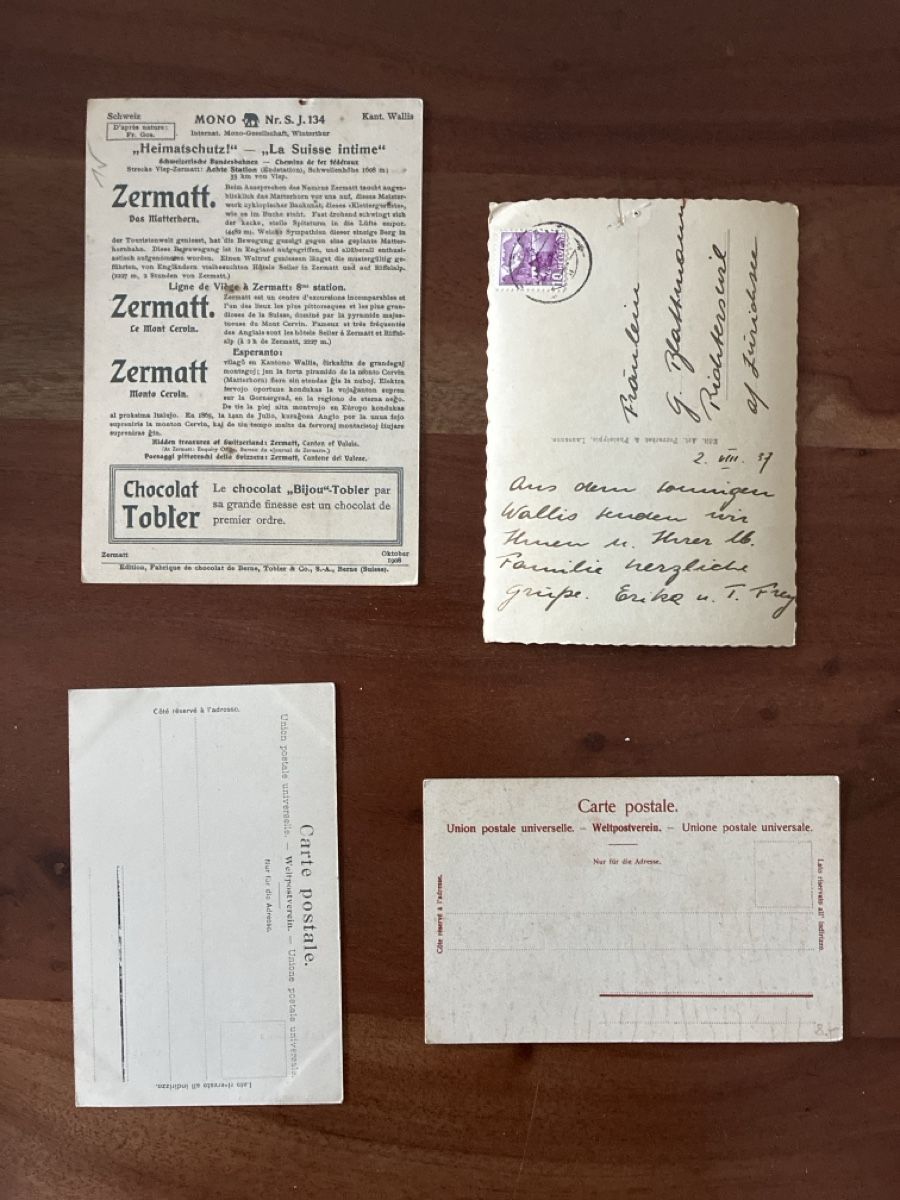 Cartoline postali: 10 Ansichtskarten Schweiz von Bahnen um Zermatt VS – Usato da Oftringen venduto da Cla.vD.74 3