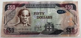Bank of Jamaika 50 Dollars 2013