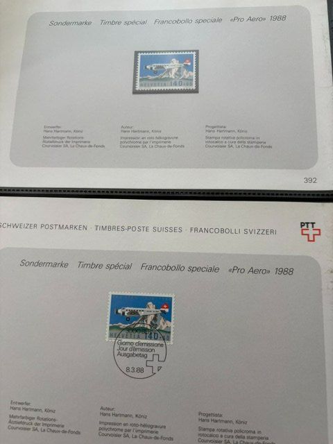 Tutti i francobolli: Suisse 1988 Collection complète – Nuovo (secondo la descrizione) da Palézieux venduto da Minou-Marc-Nico_Mimi 1