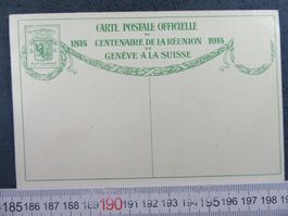POSTCARD OFFIZIELLE 1814-1914 CENTENAIRE DE LA REUNION GENEV