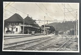 Fotokarte Langnau neuer Bahnhof 