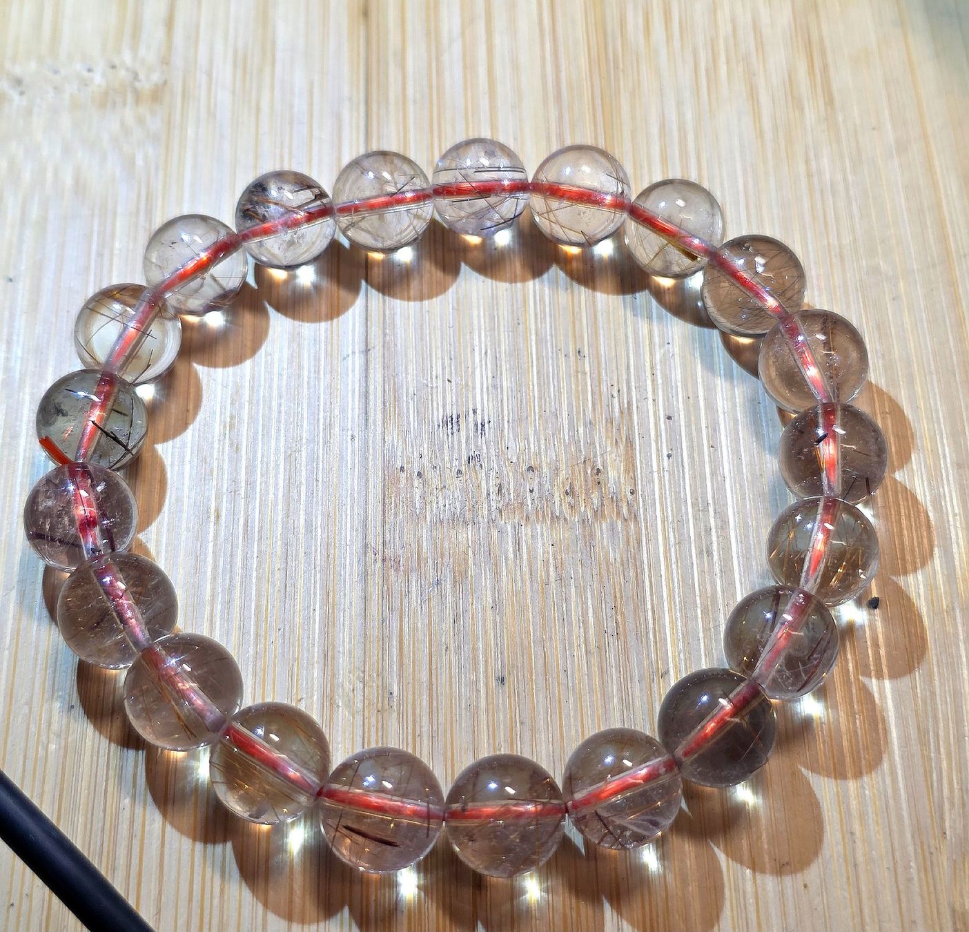 Minerali & Pietre curative: Klares Goldrutil Armband 9.7mm – Nuovo e nell'imballaggio originale da Matzingen venduto da Shay_Crystalz