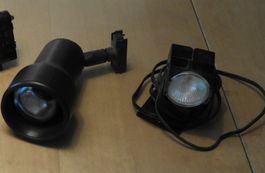 SPOT ,SCHWARZ LAMPE,  1 SPEZ. KABEL,
