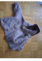 Walkjacke aus Wolle braun mit Kapuze guter Zustand
