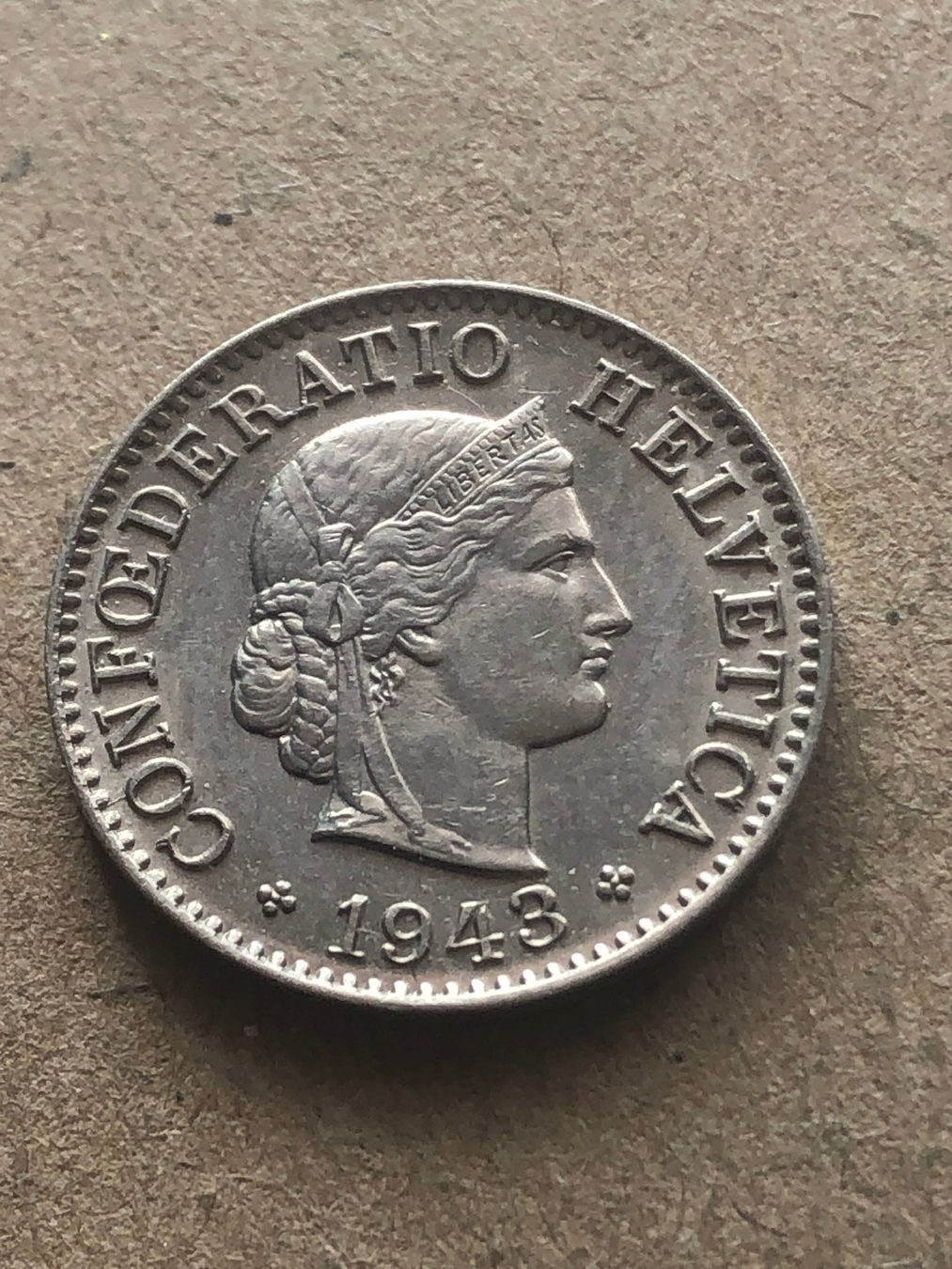 Toutes les monnaies: 5 Rp. 1943 fast unz. – D'occasion à Schötz par Odpa
