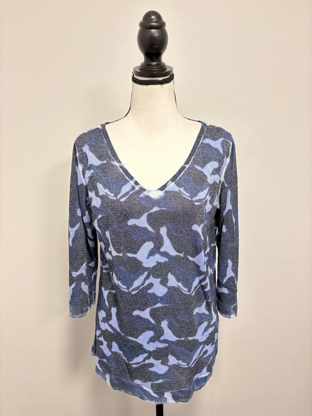 Maglioni & Felpe: Amy Vermont Feinstrickpullover mit Muster blau 40 3/4 Arm – Nuovo (secondo la descrizione) da Regensdorf venduto da secondchancefashion