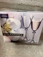 Crystal Bohemia Alexandra wine glasses 185ml new